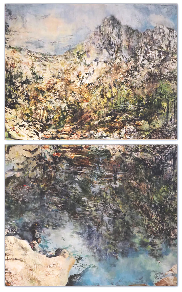 Mountain Mirror, diptych, 2019