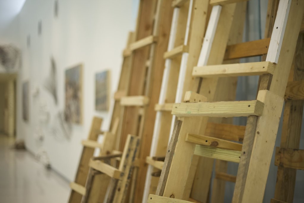 installation detail from Rise and Fall exhibition, 2016-2017