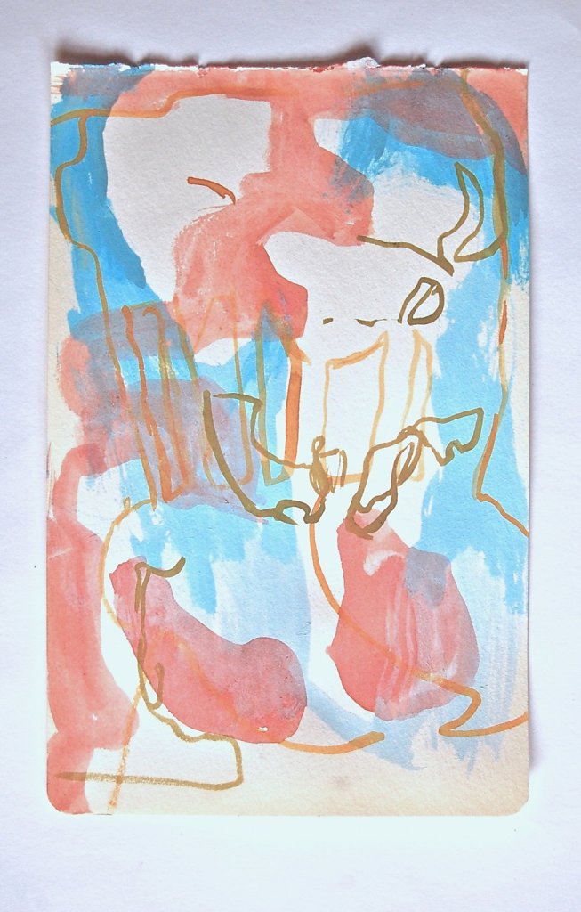 Untitled, 2012, gouache on paper, 8" x 6"